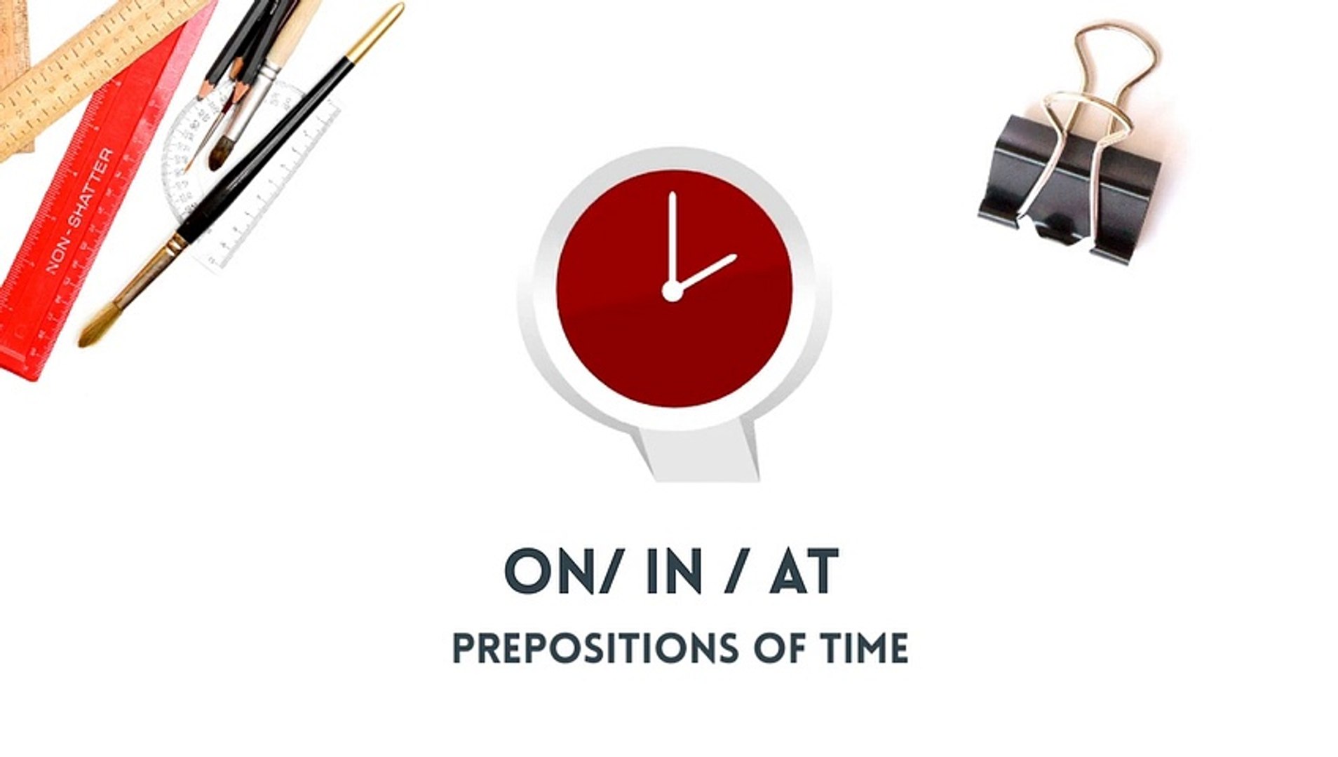 Prepositions of Time - On | Prepositions in English Grammar | Learn Prepositions in English