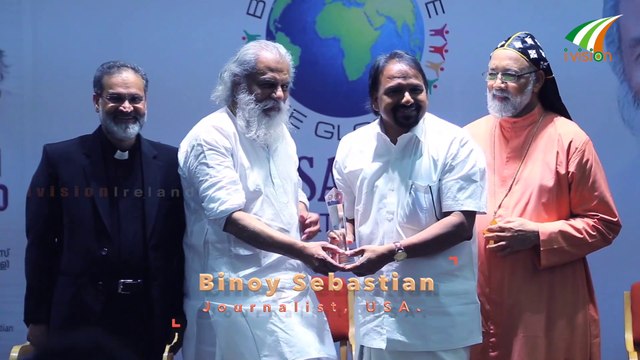 Binoy Sebastian USA (Journalist) addressing Fr.John Pichappilly's SNEHA SAMGAMAM by Ivision Ireland Martin Varghese