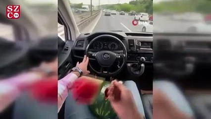 Karpuzlu trafik magandası yakalandı
