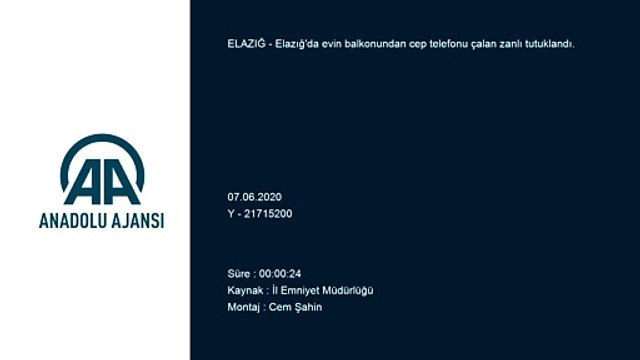 Evin balkonundan cep telefonu çalan zanlı tutuklandı - ELAZIĞ