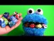 Cookie Monster Eats Cars Lightning McQueen Micro Drifters Mater Count N Crunch Playset Disney Pixar