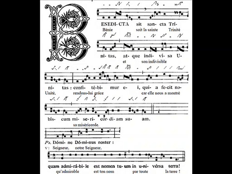 Introitus Benedicta sit, Sanctissimae Trinitatis