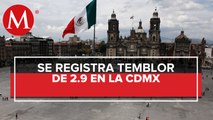 Tiembla en CdMx; sismo de 2.9 se registra en alcaldía Benito Juárez