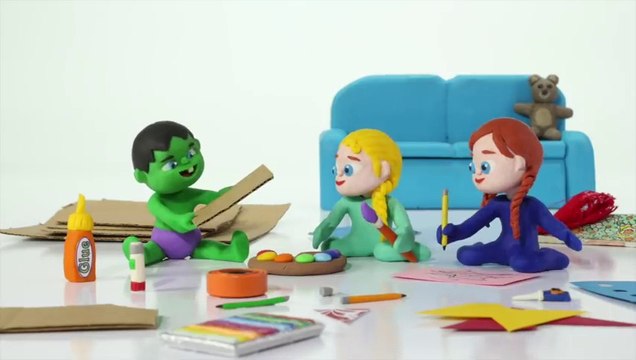 SUPERHERO BABIES MAKE HOME ACTIVITIES ❤ Spiderman, Hulk & Frozen Elsa Play Doh Cartoons For Kids