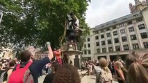 Moment protesters tear down Edward Colston statue