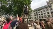 Moment protesters tear down Edward Colston statue