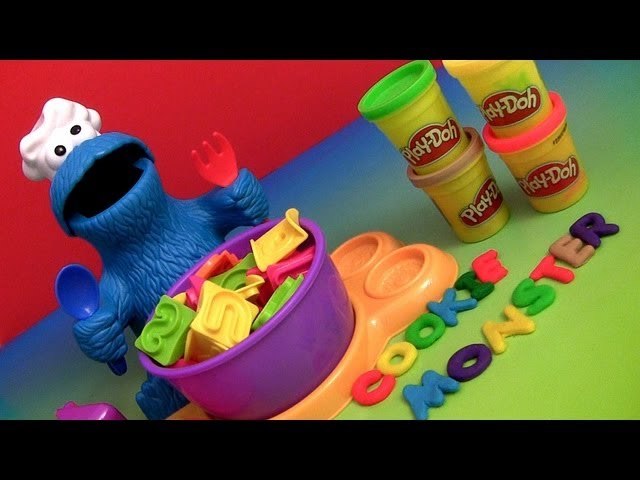 Play Doh Chef Cookie Monster Letter Lunch Learn ABC with Cookie Monster video Dailymotion