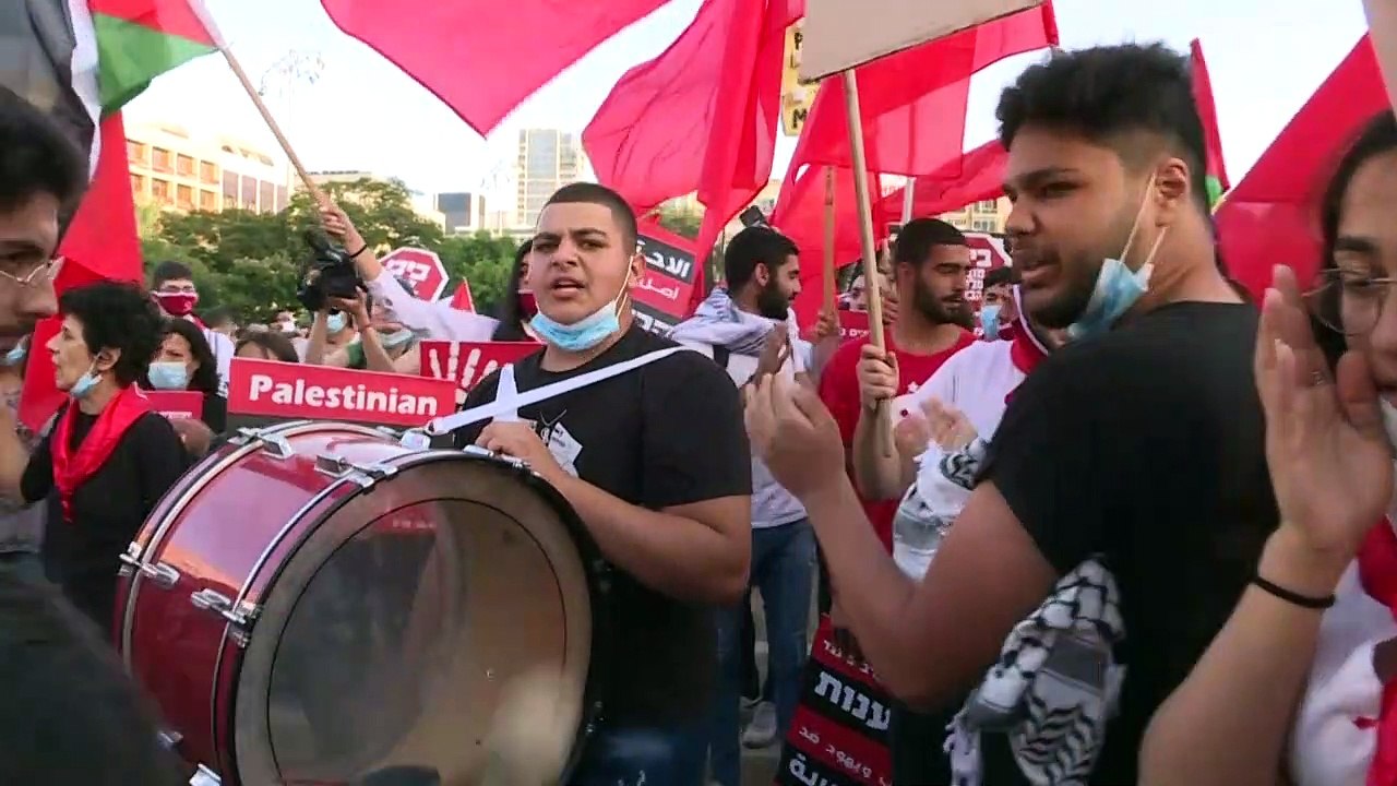 Multidão israelense contra anexação