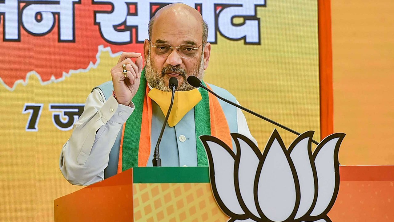Amit Shah virtually addresses the "Bihar Jan Samwaad" rally