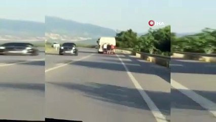 Patenci gençler adeta ölüme davetiye çıkardı