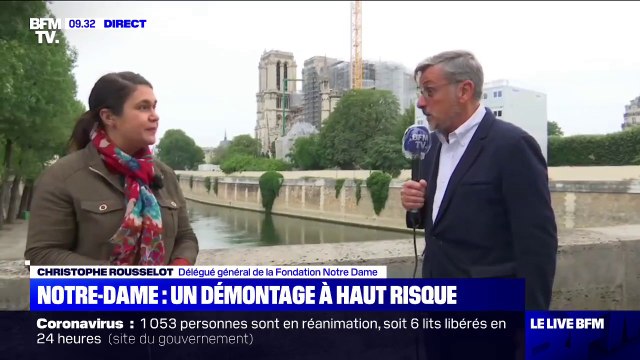 Paris: le démontage de l'échafaudage de Notre-Dame a débuté