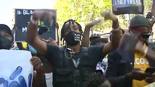 Protestas contra el racismo sin mantener las distancias de seguridad