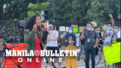 Bob Marley's daughter Makeda in Washington BLM protest