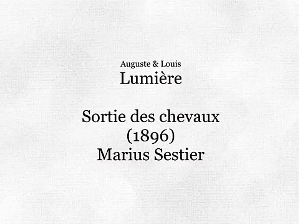 Sortie des chevaux (Salida de caballos) [1896]