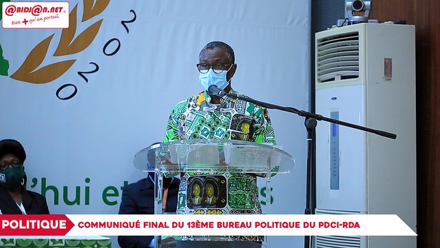 Politique : Communiqué final du 13ème bureau politique du PDCI-RDA