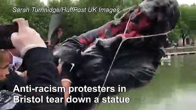 UK slave trader's statue toppled in anti-racism protests