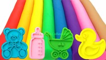 Learn Colors with 8 Color Play Doh Modelling Clay and Cookie Molds I Surprise Toys Yowie