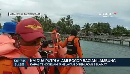Kapal Tenggelam, 5 Nelayan  Ditemukan Selamat