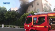 Incendie du squat Saint-Just : les images de l'intervention des marins-pompiers