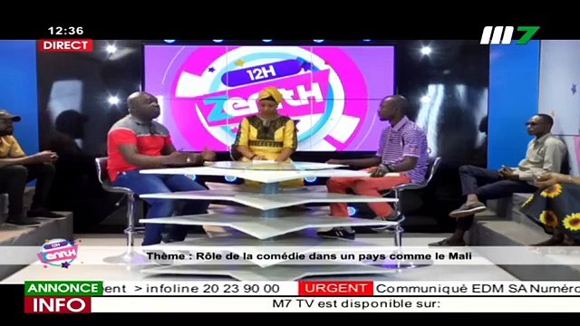 ZÉNITH DU 08 JUIN 2020 Thème : Rôle de la comédie dans un pays comme le Mali. Invité :Koman DIABATE / Artiste-comédien