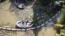 Indonesian activists use a new tool to stop trash from flowing into the sea
