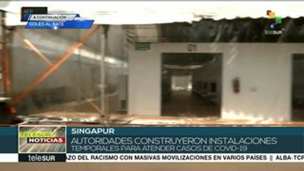 Singapur construye hospital temporal para atender casos de Covid-19