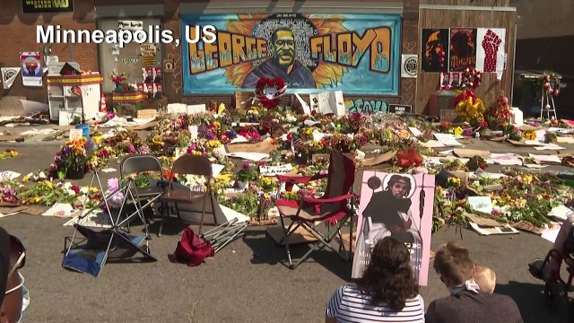George Floyd murals painted across the globe to pay tribute