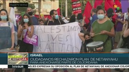 Miles de israelíes protestas contra el plan de anexión de Cisjordania
