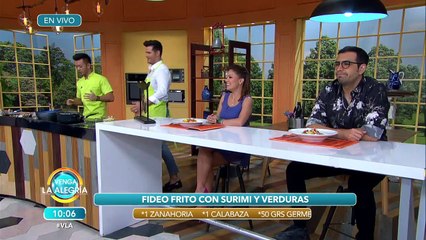 ¡Fideo frito con surimi y verduras! ¡Delicioso para arrancar la semana! | Venga La Alegría