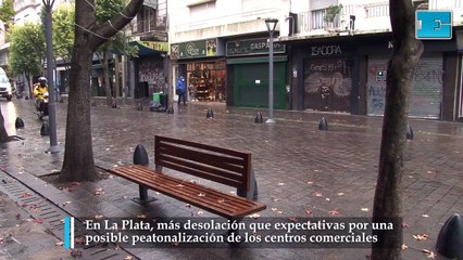 En La Plata, más desolación que expectativas por una posible peatonalización de los centros comerciales