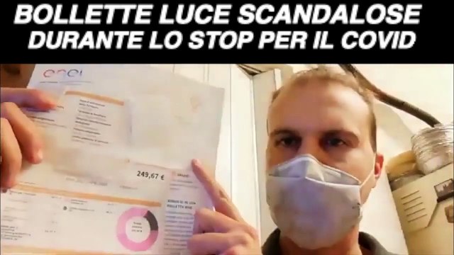 PROTESTA SULLE BOLLETTE LUCE DURANTE IL PERIODO DI STOP FORZATO!!!