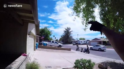 Arizona bikers help return runaway dog back to its grateful owner