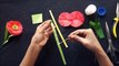 flower stick making | How to make paper flowers
