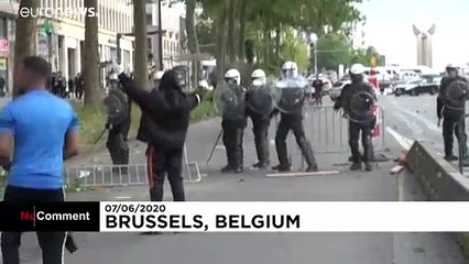 Download Video: Manifestação contra racismo degenera em confrontos em Bruxelas