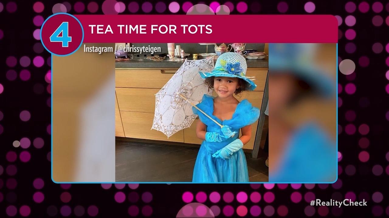 Pinkies Up! Chrissy Teigen and John Legend Host a Tea Party with Daughter Luna and Son Miles