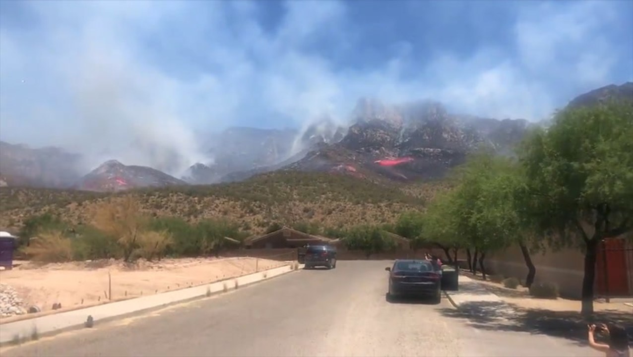 Crews work to extinguish fire