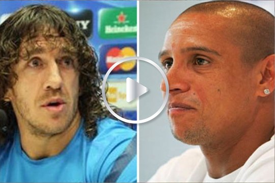 ¡La garra de Puyol! Cuando le puso la cara a un bestial tiro de Roberto Carlos