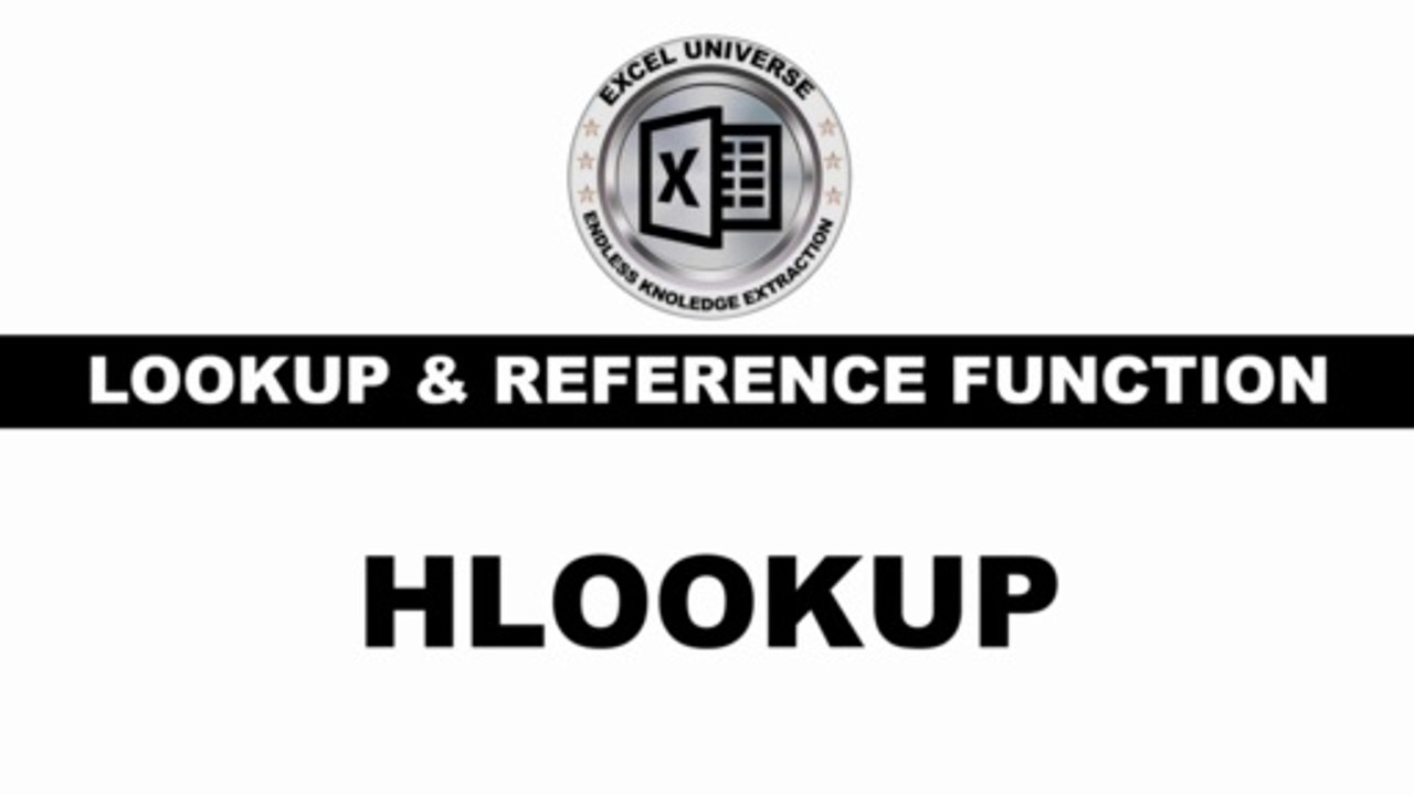 How to use HLOOKUP Function in Excel