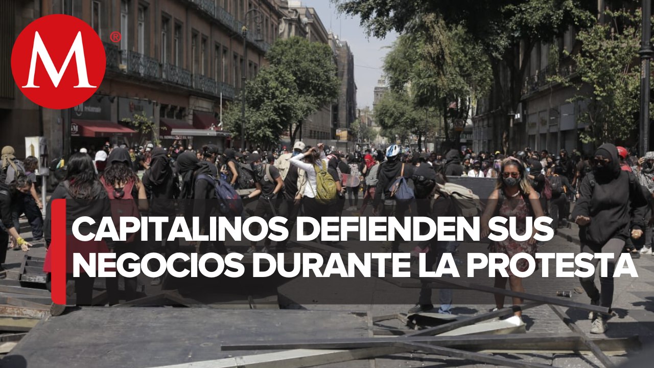 Comerciantes defienden sus negocios antes embates de anarquistas