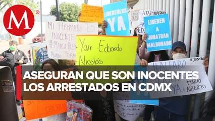 Familiares de detenidos en Jalisco tras manifestación piden su liberación
