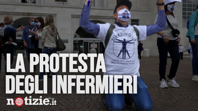 Milano, protesta degli infermieri del Niguarda Ieri eroi, oggi fantasmi: colpa del governo
