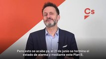 Ciudadanos apoyará el decreto de Sánchez para gestionar la 'nueva normalidad' tras el estado de alarma