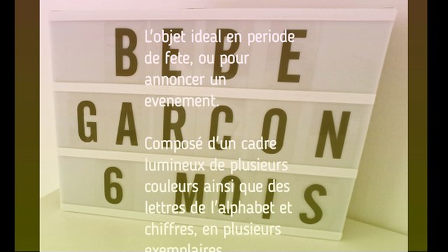 Conseil : Cadre à lettres lumineuses et personnalisables