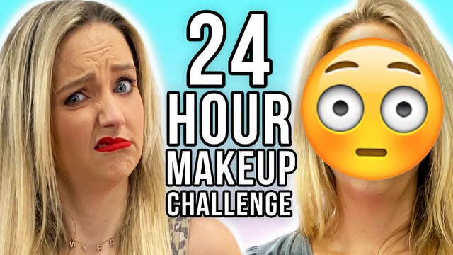 Wearing 24 Hour Makeup for 24 HOURS! What happened to our SKIN?!