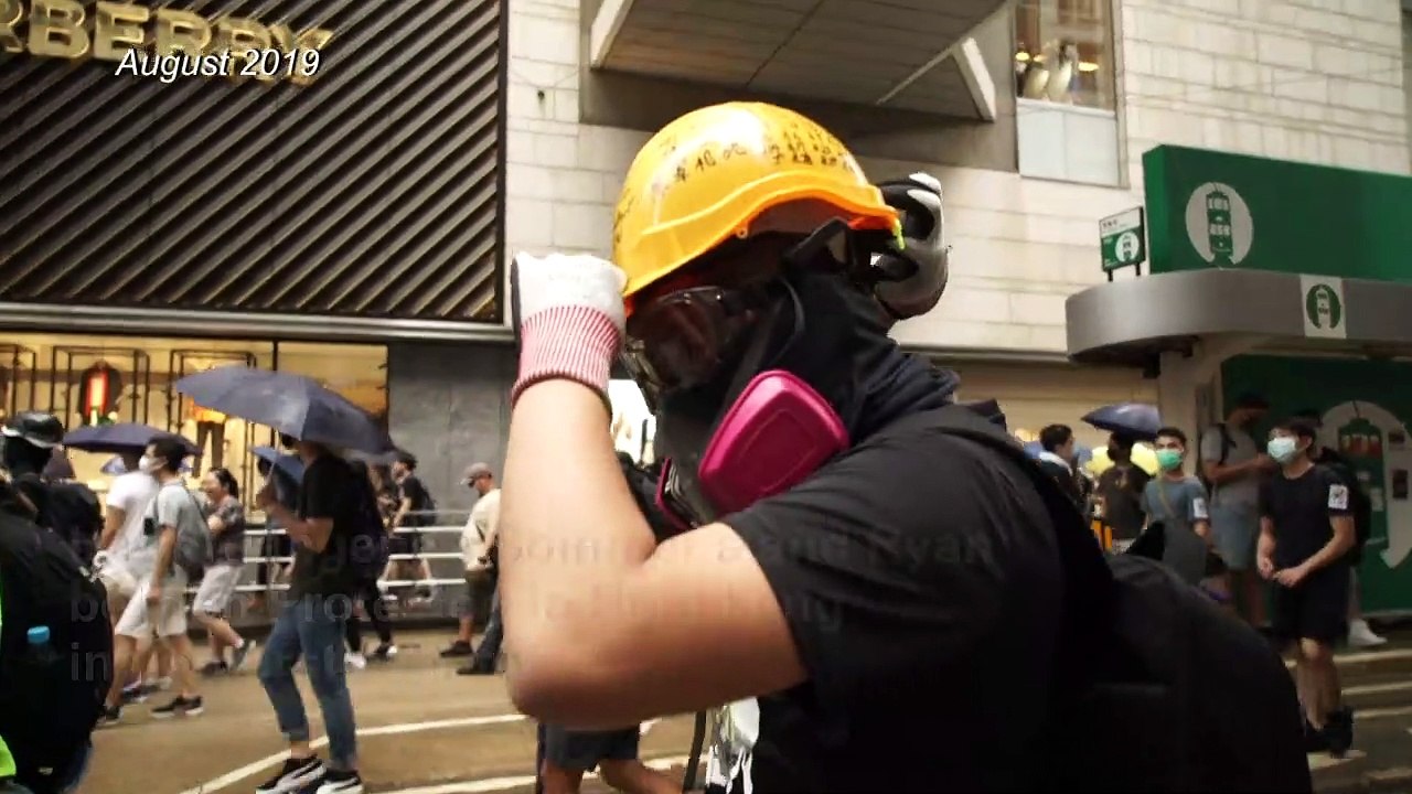 Ein jahr proteste in hongkong: der niedergeschlagene demonstrant