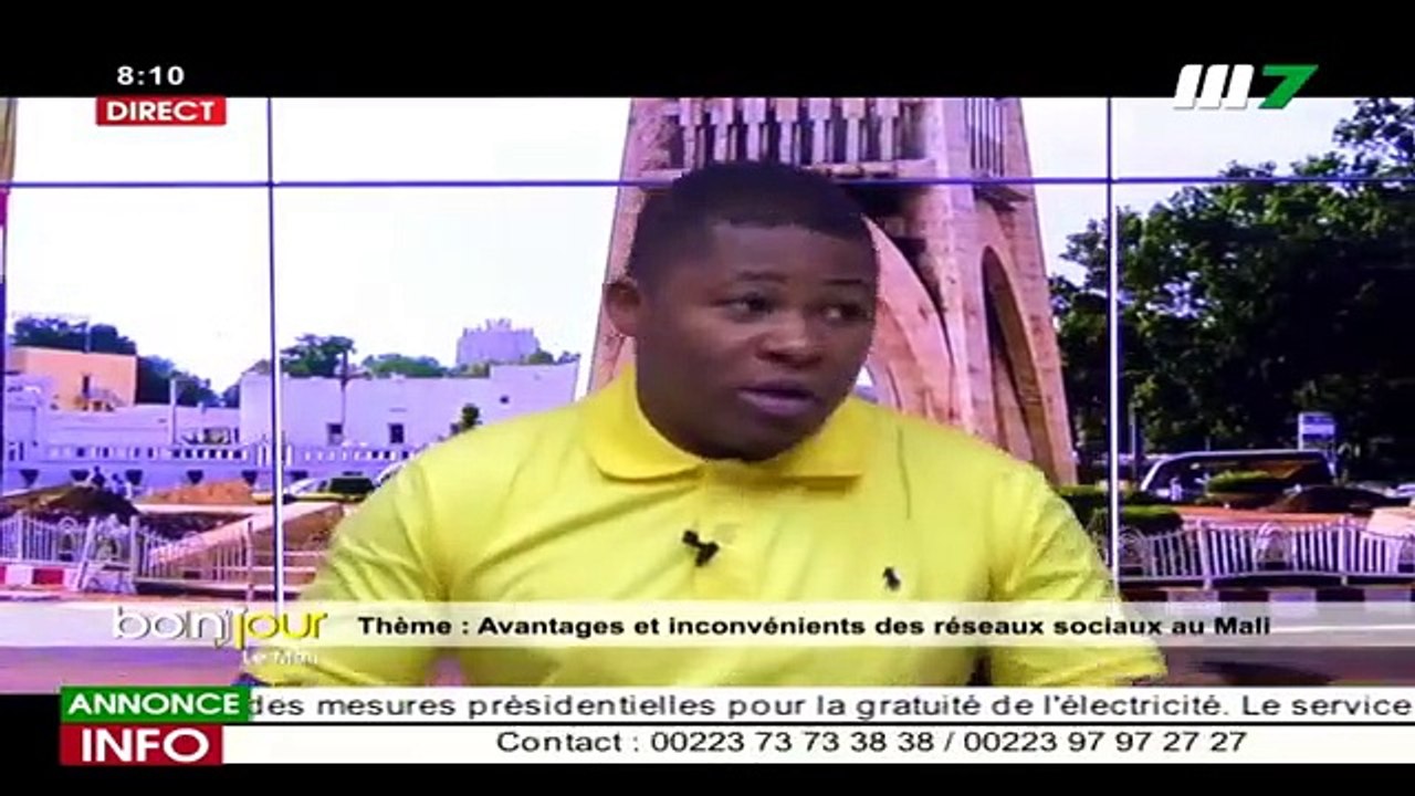 BONJOUR LE MALI DU 09 JUIN 2020 AVANTAGES ET INCONVÉNIENTS DES RÉSEAUX SOCIAUX AU MALI