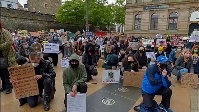 Black Lives Matter / Justice for George Floyd protest in Derry City , Ireland