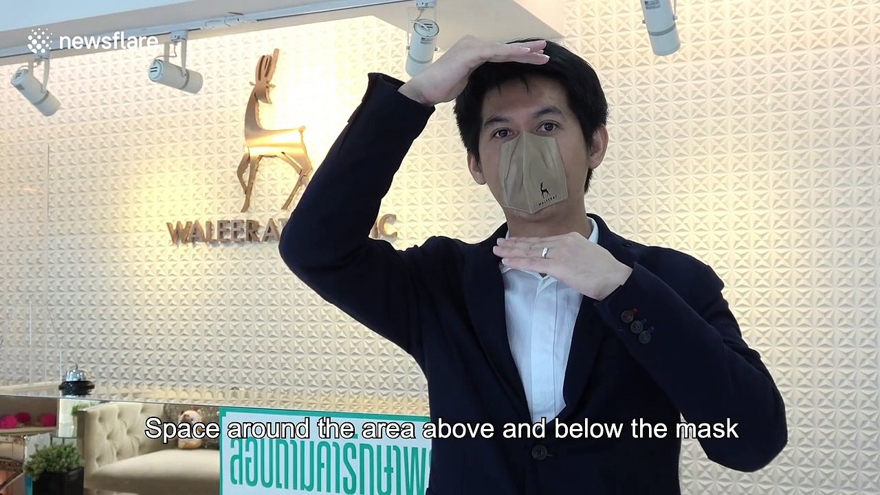 Thai beauty clinic creates mini face masks for customers having cosmetic treatments (with subtitles)