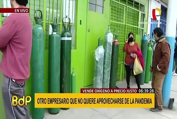 Callao: empresario vende oxígeno a precio justo
