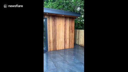 It's coming home! UK soccer fans build impressive 'mancave' with bar ahead of Premier League return